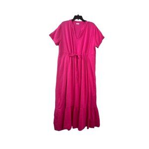 NWT Women's Nena Murati Long Pink Dress One Size Confort Vacation